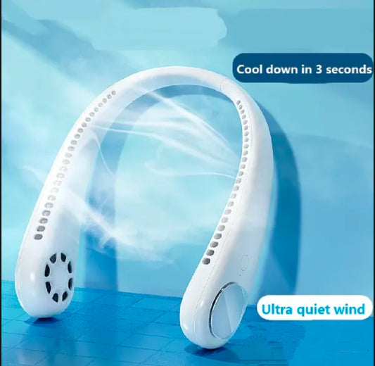 Pickzyy Rechargeable Portable Neck Fan – Hands-Free USB Mini Fan, Lightweight & Quiet for Office, Kitchen & Outdoor Use