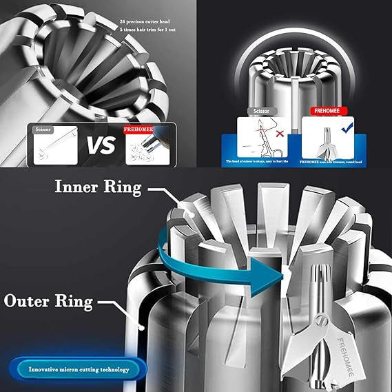 2-in-1 Nose & Ear Hair Trimmer – Portable & Easy to Use