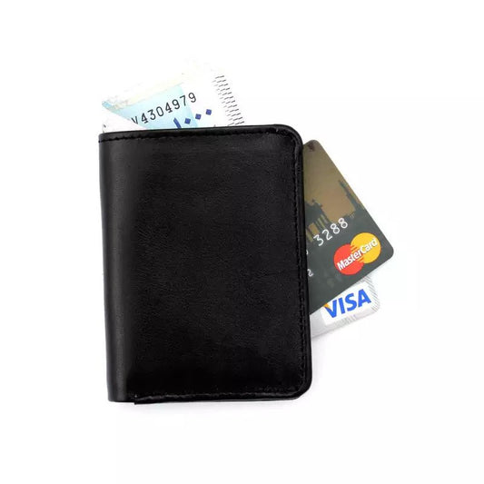 Black Premium Leather Card Holder & Wallet