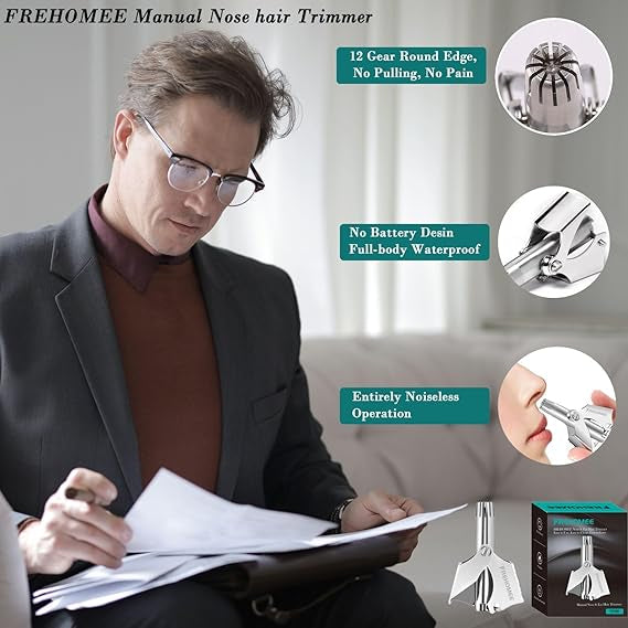 2-in-1 Nose & Ear Hair Trimmer – Portable & Easy to Use